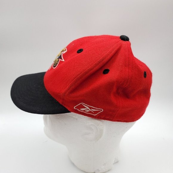Phila 76ersNBA Fitted 7 1/28 Cap 3D Logo Red Black Hat Reebok - Picture 4 of 8